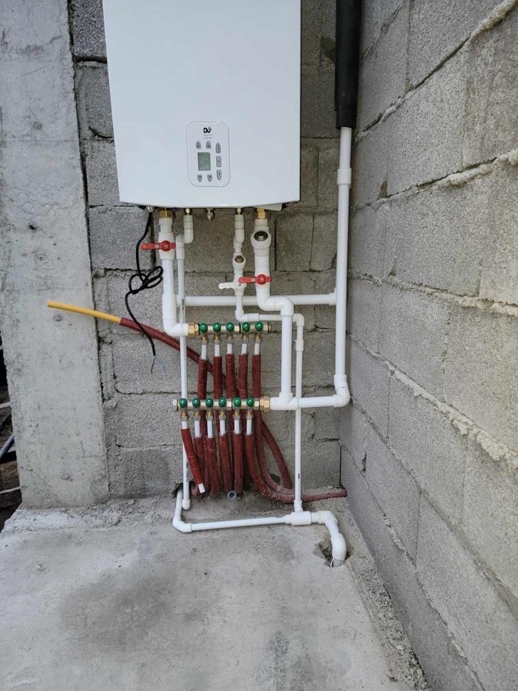 Installed water heater